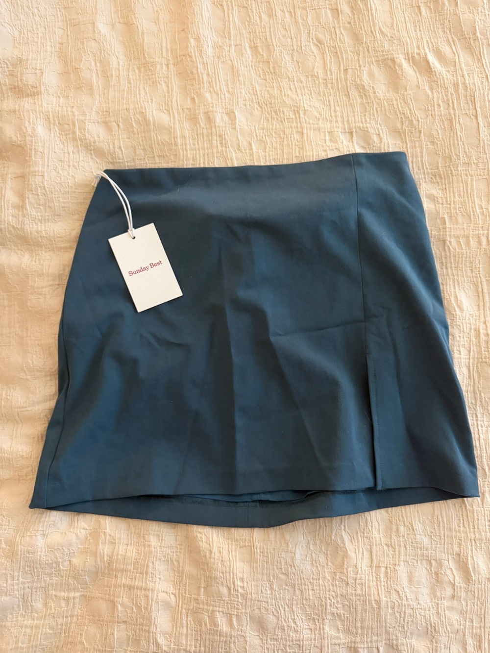 Sunday Best Teal A-Line Mini Skirt